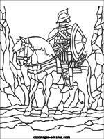 Coloriages de chevaliers