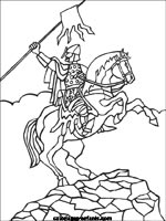 Coloriages de chevaliers