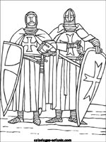 Coloriages de chevaliers