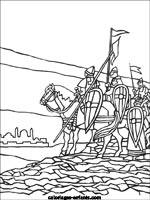 Coloriages de chevaliers