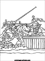 Coloriages de chevaliers