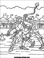 Coloriages de chevaliers
