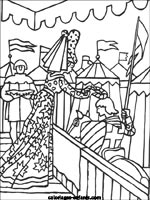 Coloriages de chevaliers