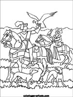 Coloriages de chevaliers