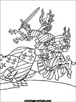Coloriages de chevaliers