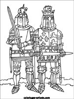 Coloriages de chevaliers
