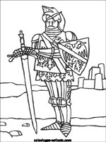 Coloriages de chevaliers