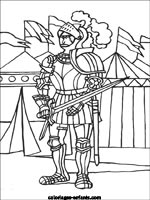 Coloriages de chevaliers