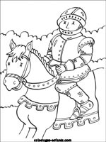 Coloriages de chevaliers