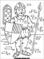 Coloriages de chevaliers