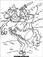 Coloriages de chevaliers