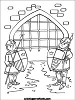 Coloriages de chevaliers