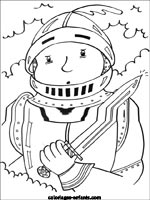 Coloriages de chevaliers