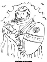 Coloriages de chevaliers