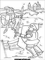 Coloriages de chevaliers