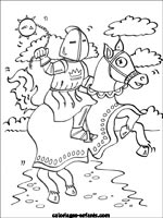 Coloriages de chevaliers