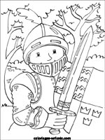 Coloriages de chevaliers