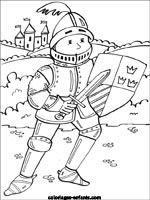 Coloriages de chevaliers