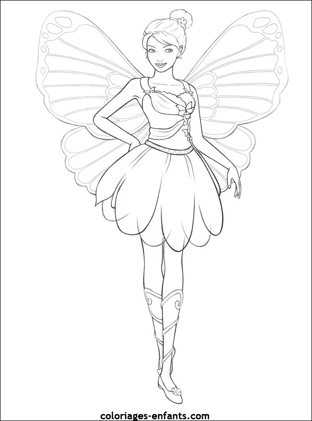 Coloriage De Fee Gratuit A Imprimer