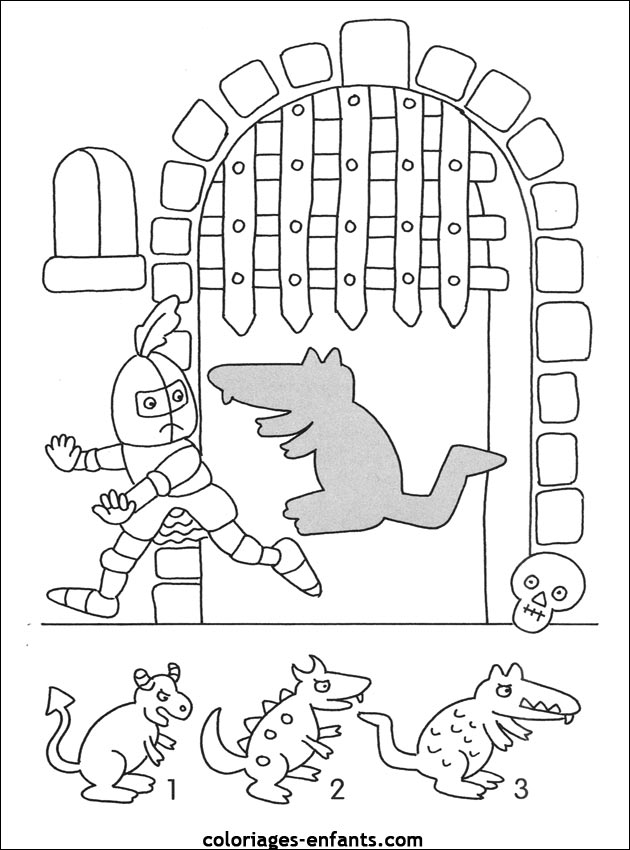 jeux de chevaliers sur coloriages-enfants