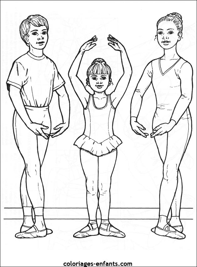 Les coloriages de dance sur coloriages-enfants.com