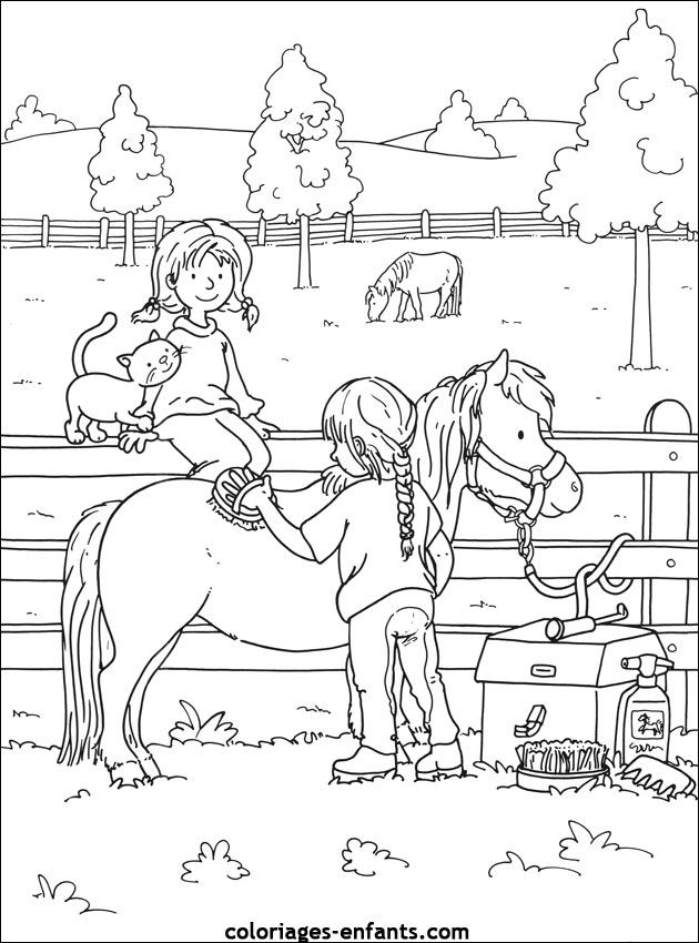 Les coloriages de equitation de coloriages-enfants.com