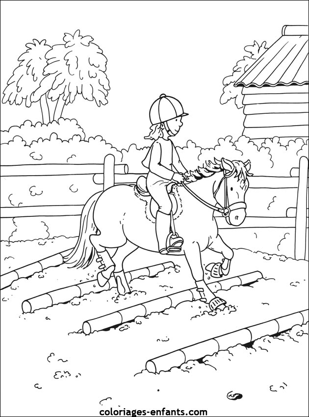 Les coloriages de equitation de coloriages-enfants.com