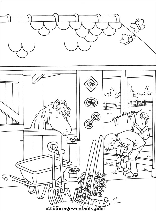 Les coloriages de equitation de coloriages-enfants.com