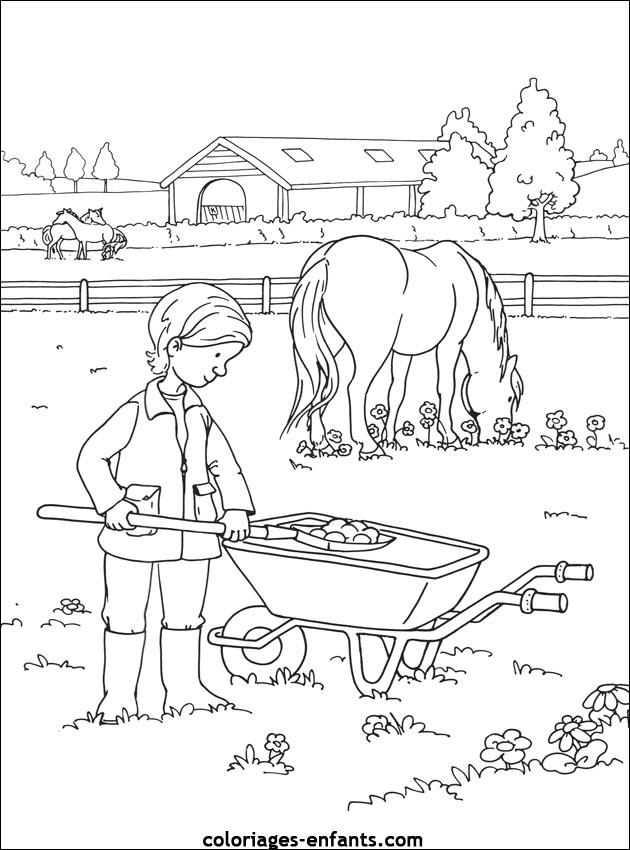 Les coloriages de equitation de coloriages-enfants.com