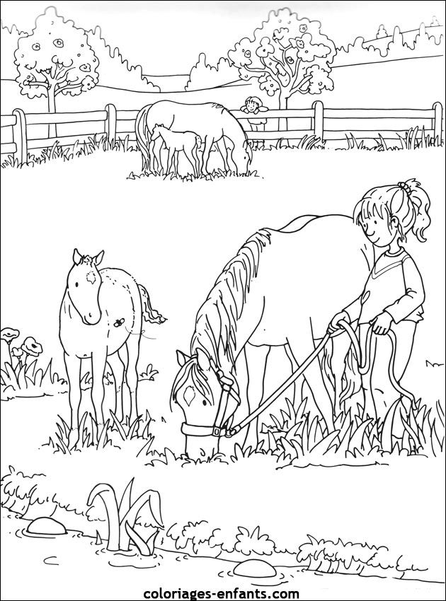 Les coloriages de equitation de coloriages-enfants.com