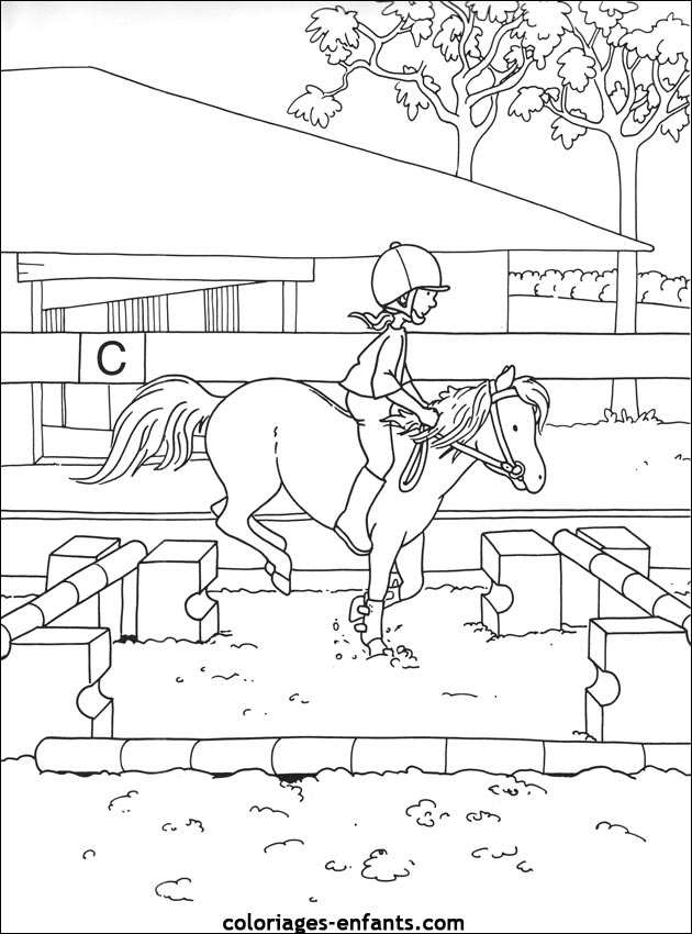 Les coloriages de equitation de coloriages-enfants.com