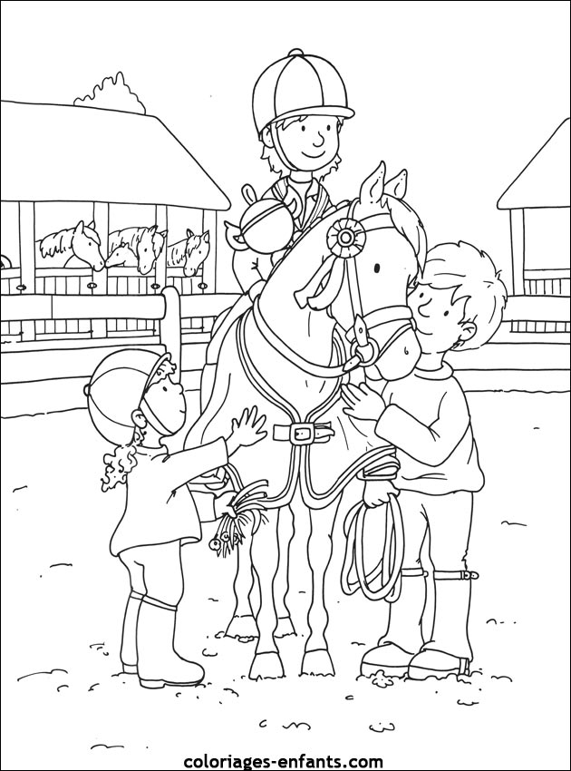 Les coloriages de equitation de coloriages-enfants.com