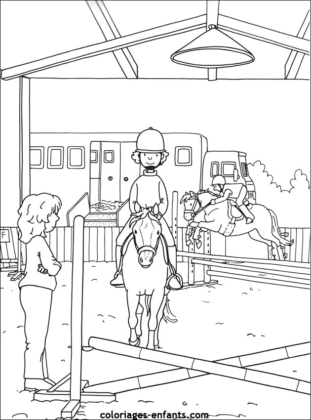 Les coloriages de equitation de coloriages-enfants.com