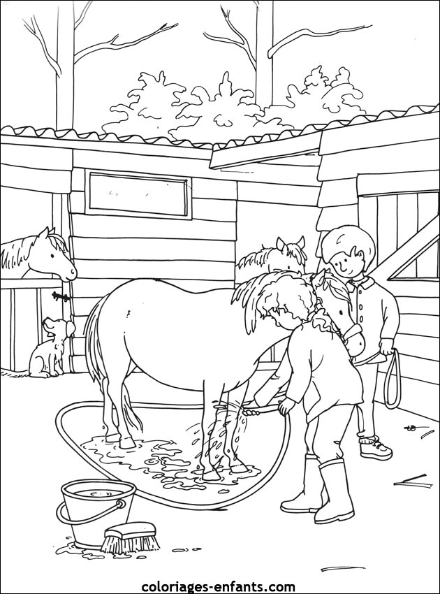 Les coloriages de equitation de coloriages-enfants.com