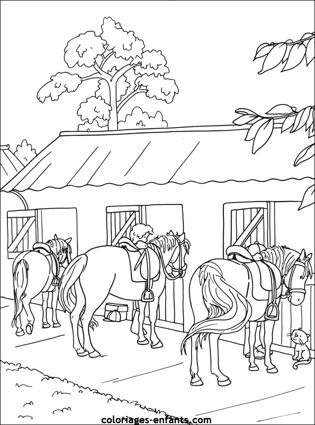 Les coloriages de equitation de coloriages-enfants.com