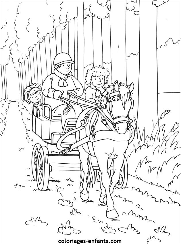 Les coloriages de equitation de coloriages-enfants.com