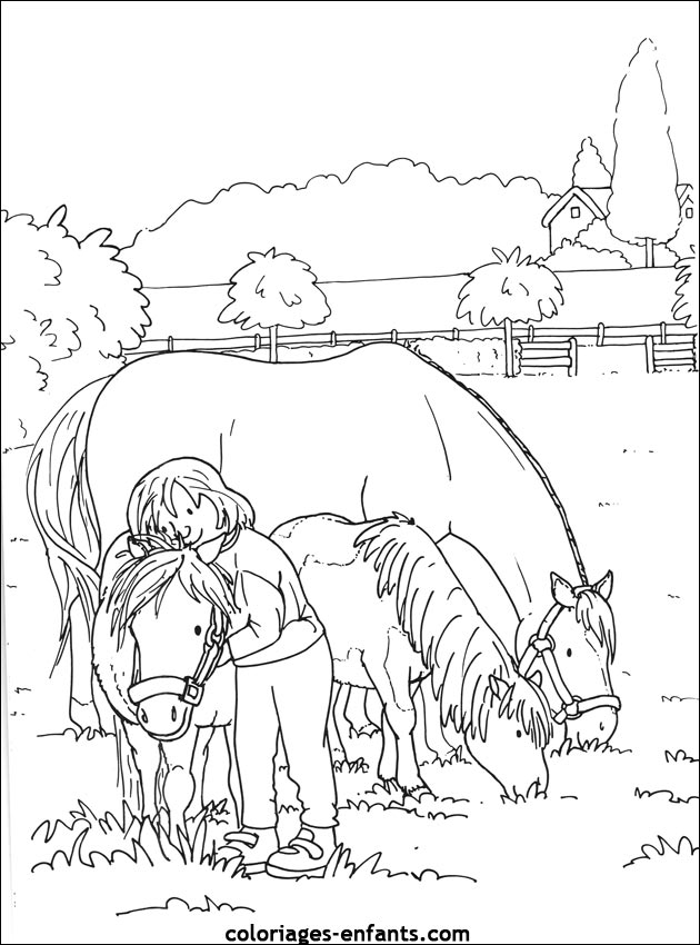 Les coloriages de equitation de coloriages-enfants.com