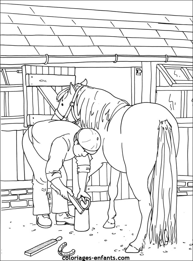 Les coloriages de equitation de coloriages-enfants.com