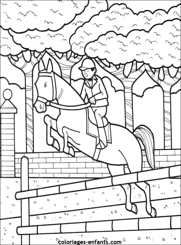 Les coloriages de equitation de coloriages-enfants.com