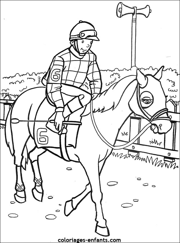 Les coloriages de equitation de coloriages-enfants.com