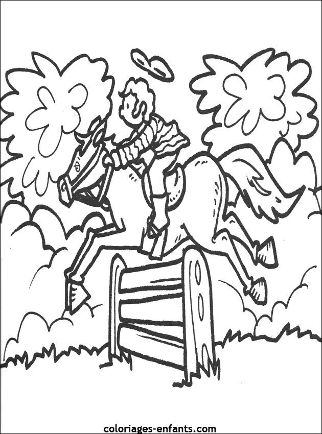 Les coloriages de equitation de coloriages-enfants.com