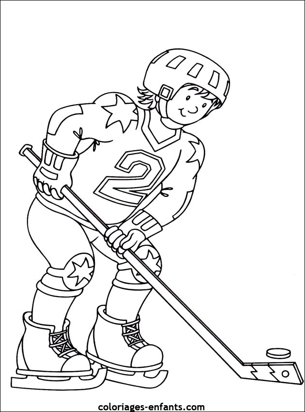 Joueur De Hockey Coloriage
