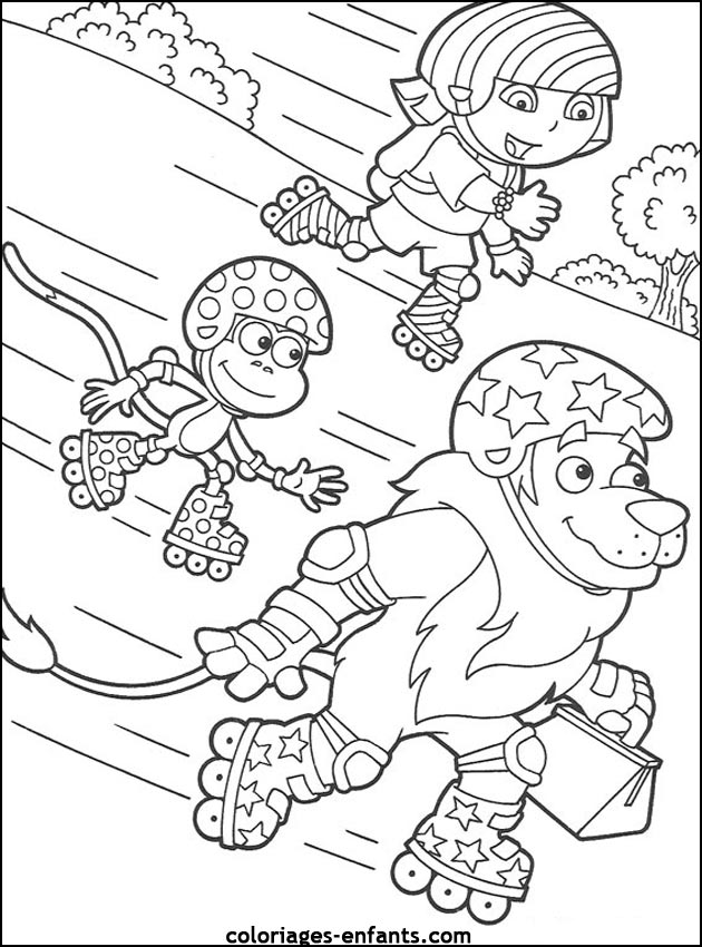 Les coloriages de roller sur  coloriages-enfants.com