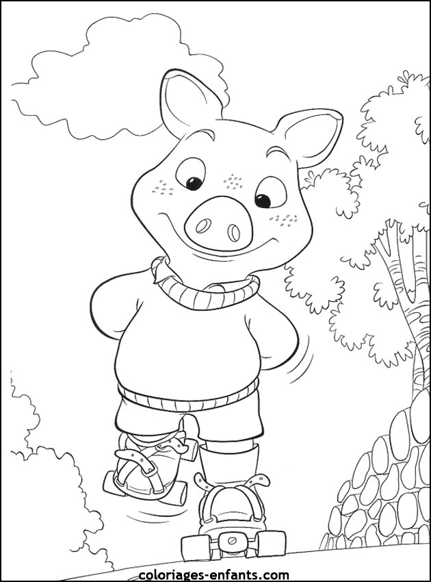 Les coloriages de roller sur  coloriages-enfants.com