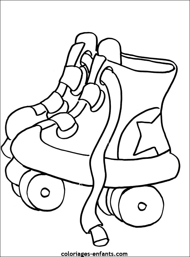 Les coloriages de roller sur  coloriages-enfants.com