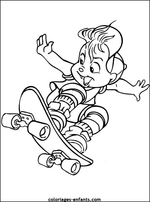 Les coloriages de skate sur  coloriages-enfants.com