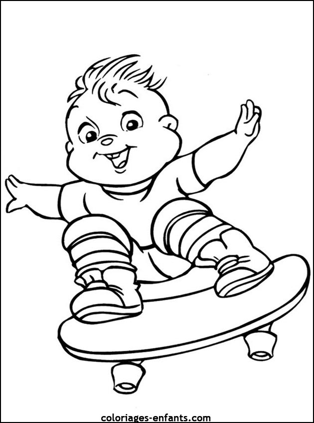 Les coloriages de skate sur  coloriages-enfants.com