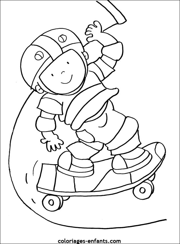 Les coloriages de skate sur  coloriages-enfants.com