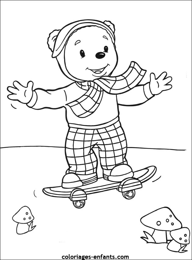 Les coloriages de skate sur  coloriages-enfants.com