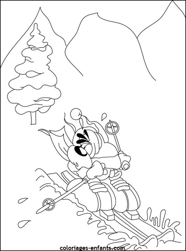 Les coloriages de ski sur  coloriages-enfants.com